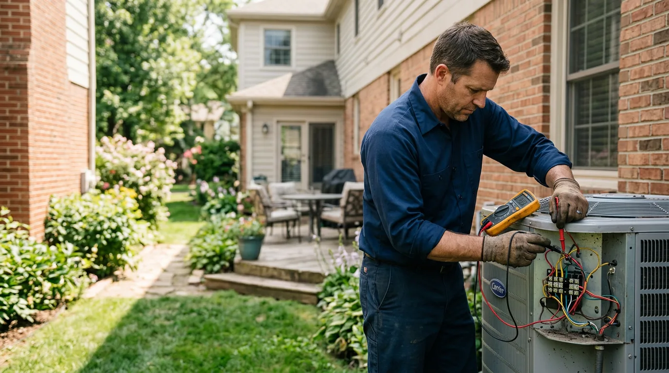 HVAC technician working near Waynesboro, MS